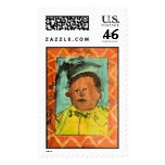 Student Self Portrait Art #202-7 postage