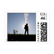Student Silhouette Postage Stamp