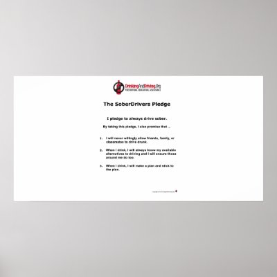 Student SoberDrivers Pledge Poster by SoberDrivers