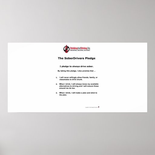 Student SoberDrivers Pledge Poster