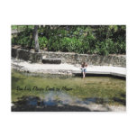 Student with Feet in Creek near Mission Postcards