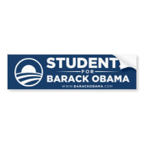 Students for Obama Bumper Sticker bumper stickers