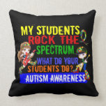 Students Rock The Spectrum Autism Throw Pillow