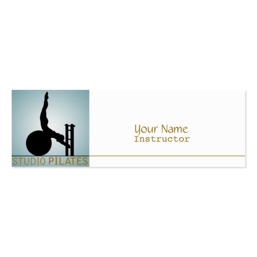 Studio Pilates - Business, Calling Card Business Card (front side)
