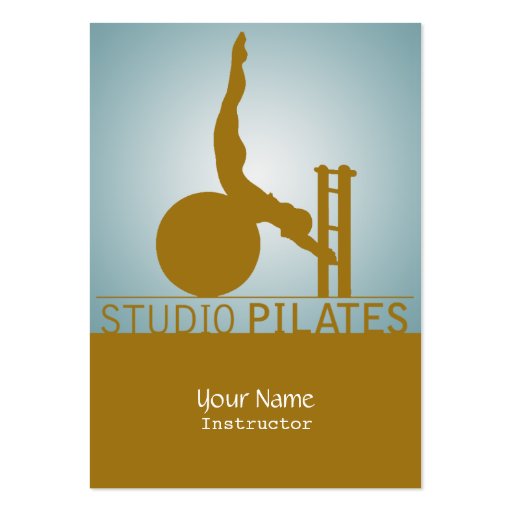 Studio Pilates - Business, Schedule Card Business Card Template (front side)