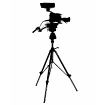 Studio Video Camera green destroyed womens tshirt