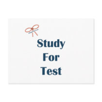 Study For Test Reminders Post Card