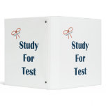 Study For Test Reminders Vinyl Binder