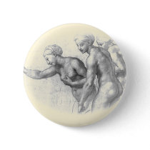 Study for the 3 Graces - Raphael Button