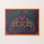 study in orange fractal art puzzle puzzles