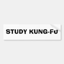 STUDY KUNG-FU BUMPER STICKER