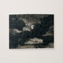 Study of a Clouded Moonlit Sky (black wash on laid Puzzle