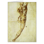 Study of a Nude for Battle of Cascina Michelangelo Greeting Cards