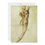 Study of a Nude for Battle of Cascina Michelangelo Custom Invite