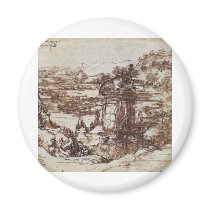 Study of a Tuscan landscape. Refrigerator Magnet