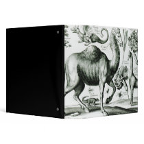 Study of Animals and Flowers, engraved Vinyl Binders