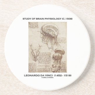 Study Of Brain Physiology (c. 1508) da Vinci Coaster