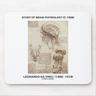 Study Of Brain Physiology (Leonardo da Vinci 1508) Mousepads
