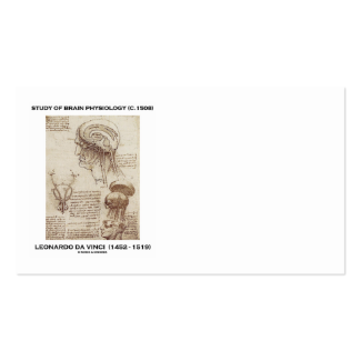 Study Of Brain Physiology (Leonardo da Vinci) Double-Sided Standard Business Cards (Pack Of 100)