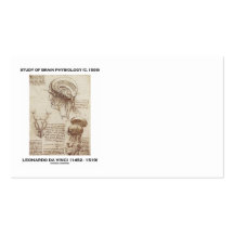 Study Of Brain Physiology (Leonardo da Vinci) Business Card