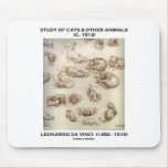 Study Of Cats &amp; Other Animals (Leonardo da Vinci) Mousepad