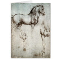 Study of horses - Leonardo da Vinci Card