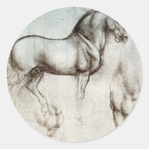 Study of horses - Leonardo da Vinci Stickers