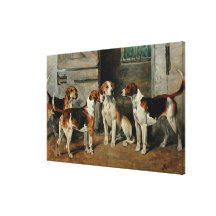 Study of Hounds Stretched Canvas Prints