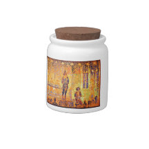 Study of the circus parade by Georges Seurat Candy Jar