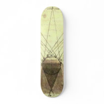 Study of the graduations of shadows on spheres. skate board deck