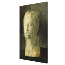 Study of the Head of a Young Singer Canvas Print