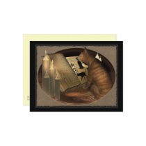 Studying Cat Lessons postcards by HalloweenTees Studying Cat Lessons postcards