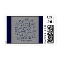stuff on my cat - doodle postage postage by sansmobile30 stuff on my cat - doodle postage postage