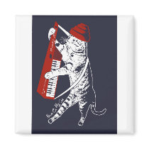 stuff on my cat - keytar magnets