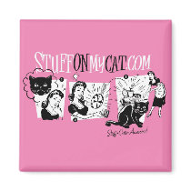 Stuff on my Cat - Retro magnets