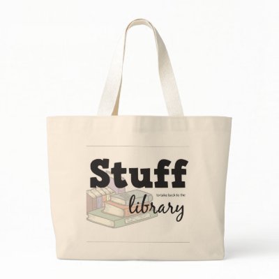 STUFF to take back to the LIBRARY Tote Bags by clearlynoted