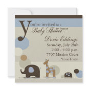 Stuffed Animal Baby Shower Invitations