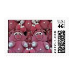 Stuffed animals at amusement park postage stamp