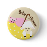 Stuffed Animals Baby Shower Button