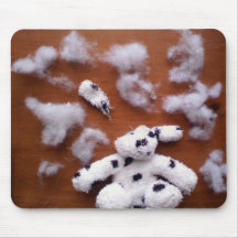 Stuffed dog brains mouse pads