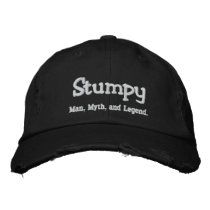 Stumpy,  Man, Myth, and Legend. Embroidered Hats