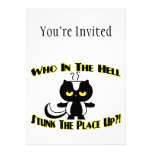 Stunk The Place Up Skunk Personalized Invites