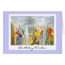 Stunning Abstract Floral Birthday Card