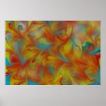 STUNNING ART PRINT HUGE 52" X 35" ON CANVAS