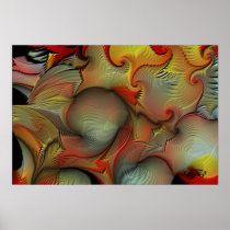 STUNNING ART PRINT HUGE 52" X 35" ON CANVAS