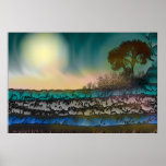 STUNNING ART PRINT ON TEXTURED CANVAS
