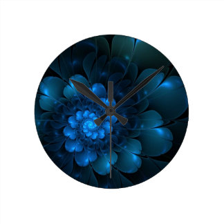 STUNNING BLUE FLOWERS WALLCLOCKS