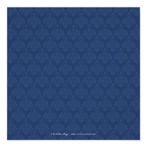 Stunning Damask Engagement Party Invite (navy)