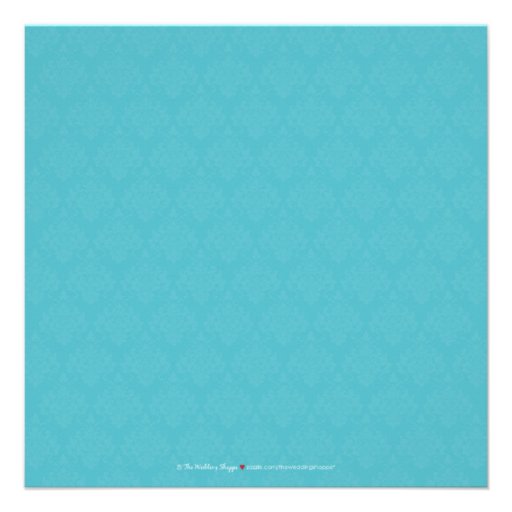 Stunning Damask Rehearsal Dinner Invite (aqua)