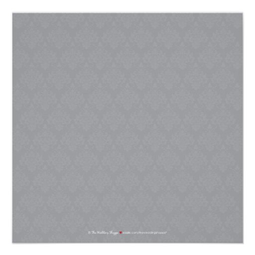 Stunning Damask Rehearsal Dinner Invite (silver)